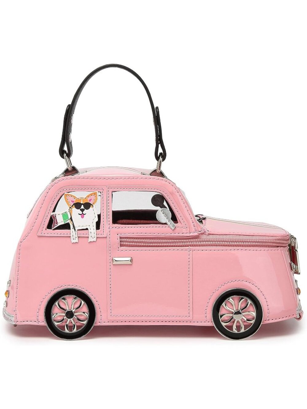 Women's Pink Leather Fun Bus Waterproof Unique Luxurious Surface Crossbody Bag
